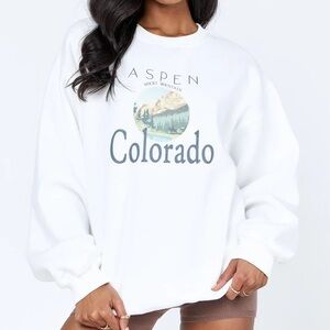 Princess Polly Colorado Oversized Crewneck Sweatshirt